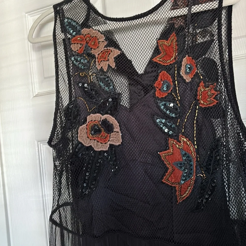 Anthropologie Not So Serious by Pallavi Mohan Midnight Garden Maxi Dress - Picture 12 of 14